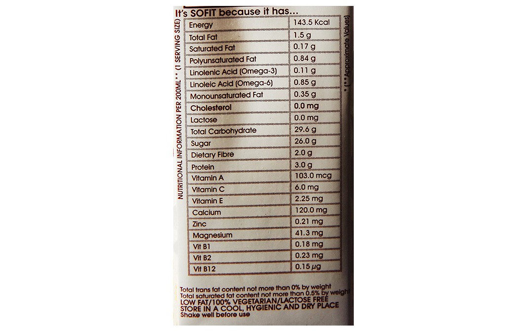 Sofit Soya Milk Mango   Tetra Pack  200 millilitre
